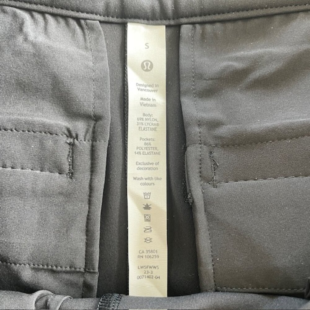 LULULEMON STRAIGHT LEG MID RISE LUXTREME PANT *REGULAR BLACK SIZE SMALL NWT - Picture 8 of 11